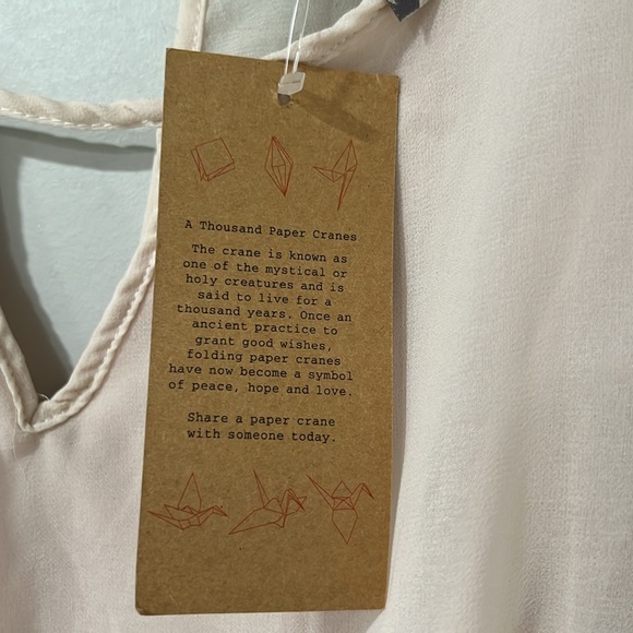 Paper Crane Sheer Lined Bell Sleeve Tunic Dress Xl - Picture 5 of 10